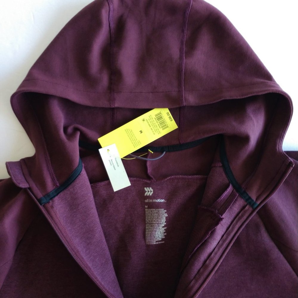 All In Motion Dark Berry Zip Up Hoodie Men's Size M NWT - Picture 6 of 16